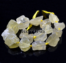 Beads Lemon Quartz 20-29mm, Strand 40cm