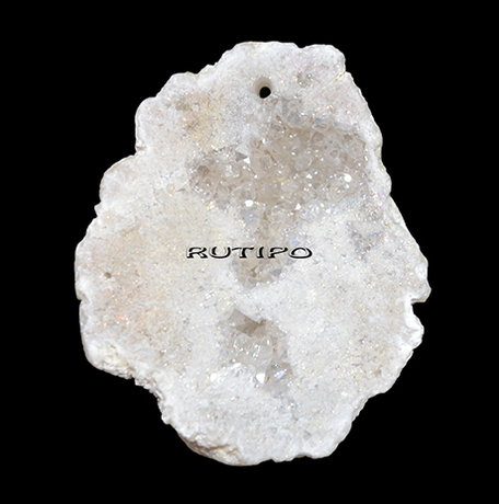Geode Quartz AB pendant, 34*28*10mm, pcs.
