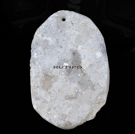 Geode Quartz AB pendant, 40*26*10mm, pcs.