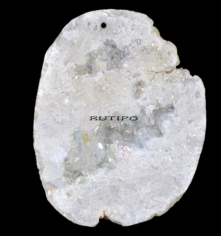 Geode Quartz AB pendant, 46*37*11mm, pcs.