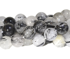 Tourmaline Quartz Beads, 8mm, about 50pcs/strand