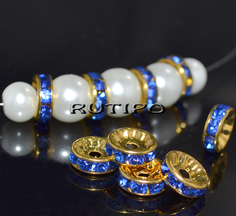 Разделитель со стразами Sapphire,10мм, шт 