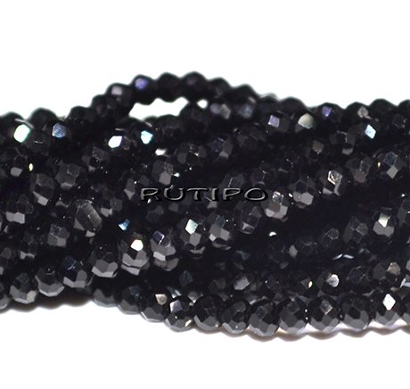 Рондель Black, 2*1.5мм, низка 36см (ок. 245шт)