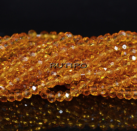 Рондель DarkGoldenrod, 3*2.5мм, низка 38см (ок. 155шт)