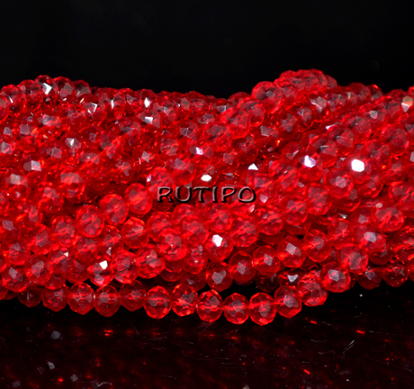 Рондель DarkRed, 4*2.5мм, низка 38см (ок. 157шт)