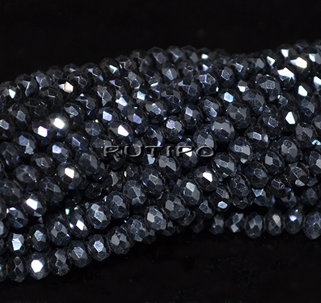 Рондель Hematite, 4*2.5мм, низка 34м (ок. 125шт)