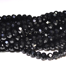 Rondel Jet, 4.5*3.5mm, about 130pcs/strand