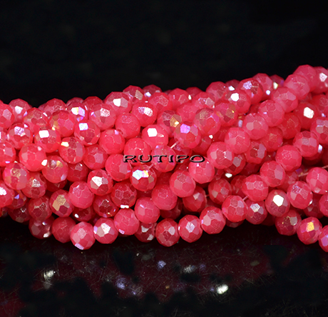 Рондель AB Fuchsia, 4*3мм, низка 39см (ок. 109шт)