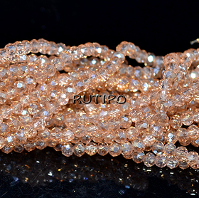 Рондель PL PaleGoldenrod, 4*3.5мм, низка 42см (ок. 117шт)