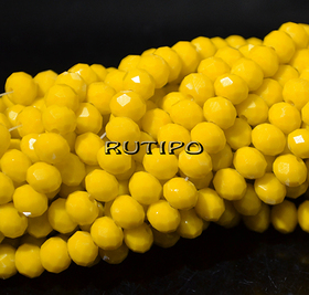 Rondel OpaqueGold, 6*4.5mm, 85pcs/strand