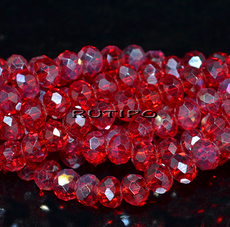Rondel AB FireBrick, 6*5mm, about 90pcs/strand