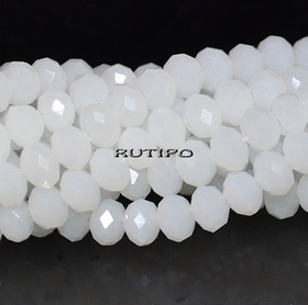 Рондель White, 6*5мм, нитка 42см (бл. 90шт)