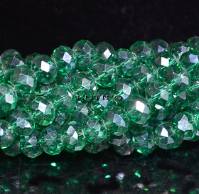 Rondel PL DarkCyan 8*6mm, about 67pcs/strand