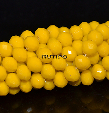 Рондель OpaqueGold 8*6мм, нитка 41см (бл. 66шт)