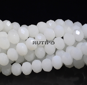 Рондель White, 8*6мм, низка 44см(ок. 68шт)