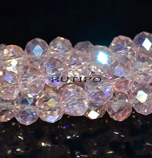Рондель AB Pink 10*8мм, низка 52см (ок. 67шт)