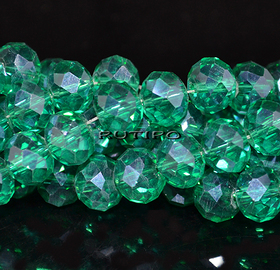 Рондель PL DarkCyan 10*8мм, низка 52см (ок. 67шт)