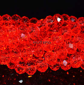 Рондель Red 10*8мм, низка 48см (ок. 66шт)