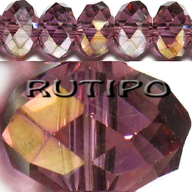200шт, Рондель AB Plated Purple 4*3мм