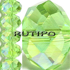 100шт, Рондель PL LightGreen, 6*4мм