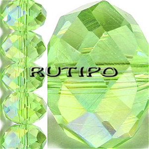 100шт, Рондель PL LightGreen, 6*4мм