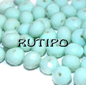 Rondel PaleTurquoise 8 * 6mm, pcs