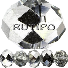 Рондель HalfSilver, Clear 6*8мм, шт 