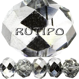 Рондель HalfSilver, Clear 6*8мм, шт 