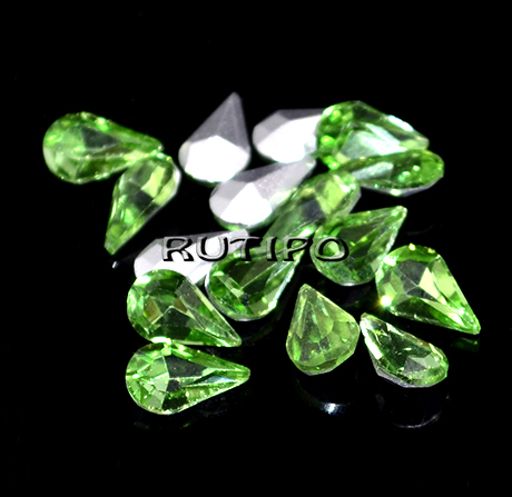 Кристалл капля Peridot 10*6мм, шт