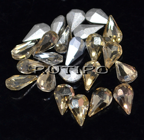 Crystal drop Coffee 10*6mm, pcs
