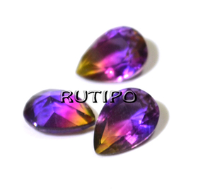 Imitation Tourmaline drop Amethyst 10*7*4.5mm, pcs