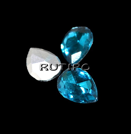 Кристалл капля Aquamarine 10*7мм, шт