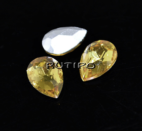 Crystal drop LightTopaz 10 * 7mm, pcs