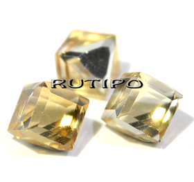 Crystal cube PeachPuff 8mm, pcs