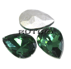 50шт, Капля граненая SeaGreen 18*13*6мм