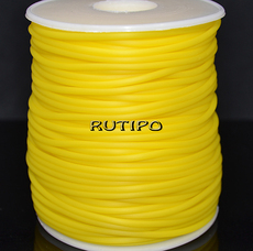 Cord tube PVC Yellow, 2mm, 1m