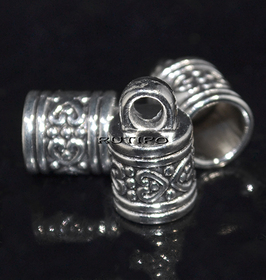 Концевик Antique Silver, 16*10мм (в\д 7.5мм), шт