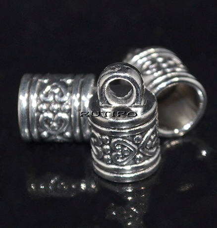 Концевик Antique Silver, 16*10мм (в\д 7.5мм), шт
