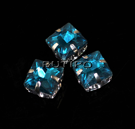 Шатон квадрат, Teal, 8*8*5.5мм, шт