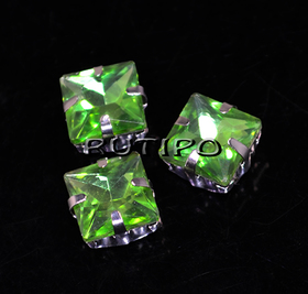 Шатон квадрат, LightGreen, 8*8*5.5мм, шт