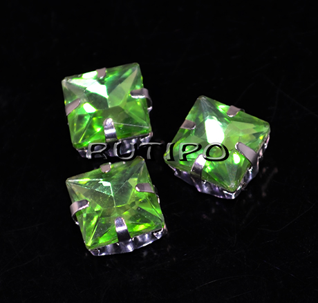 Шатон квадрат, LightGreen, 8*8*5.5мм, шт