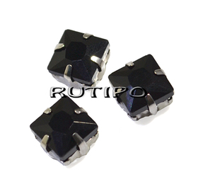 Шатон квадрат, Black, 8*8*5.5мм, шт