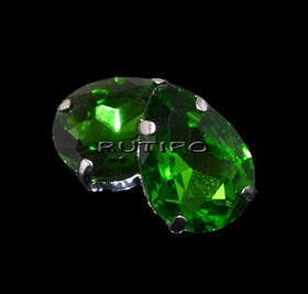 Шатон капля, Green, 18*13*7мм, шт
