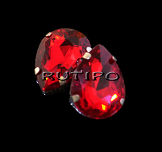 Шатон капля, Red, 18*13*7мм, шт