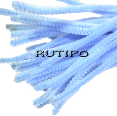 Wire Chenille Blue 6mm*30cm, pcs