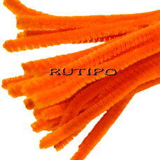 Wire Chenille Orange 6mm*30cm, pcs