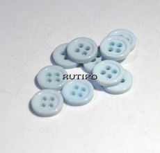 Button plastic light blue, 9mm, 1 pc.