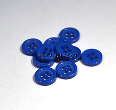 Button plastic dark blue 9mm, 1 pc.
