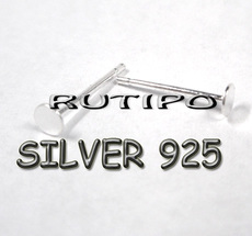 Carnations - studs, 925 sterling silver, pair