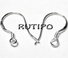 Earrings without ball 925 sterling silver, 14mm, pair